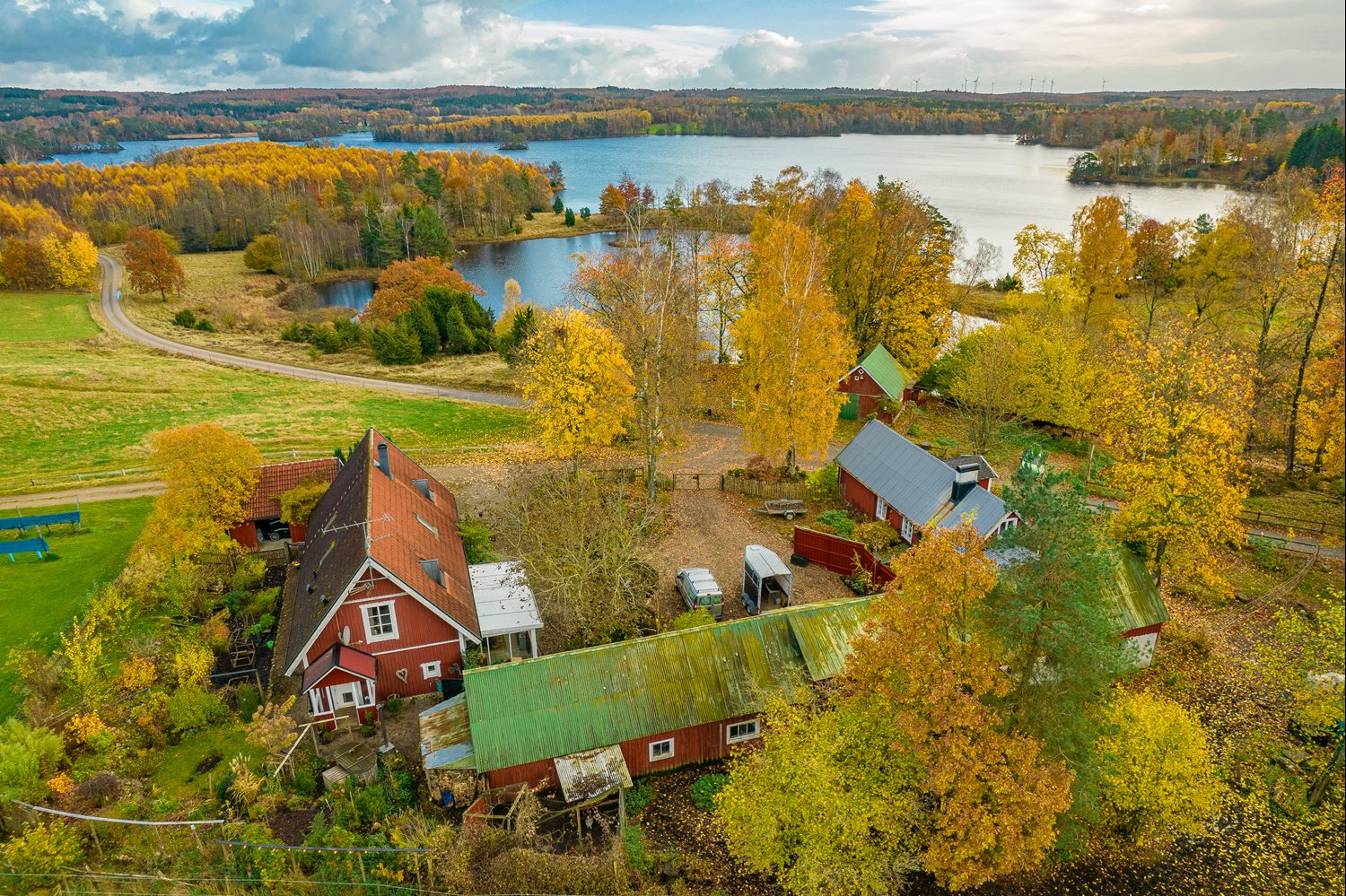 U-formad gårdsmiljö