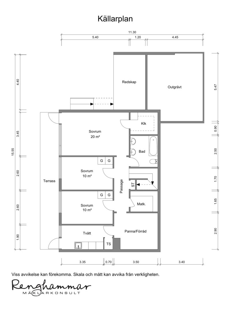 Planritning källarplan
